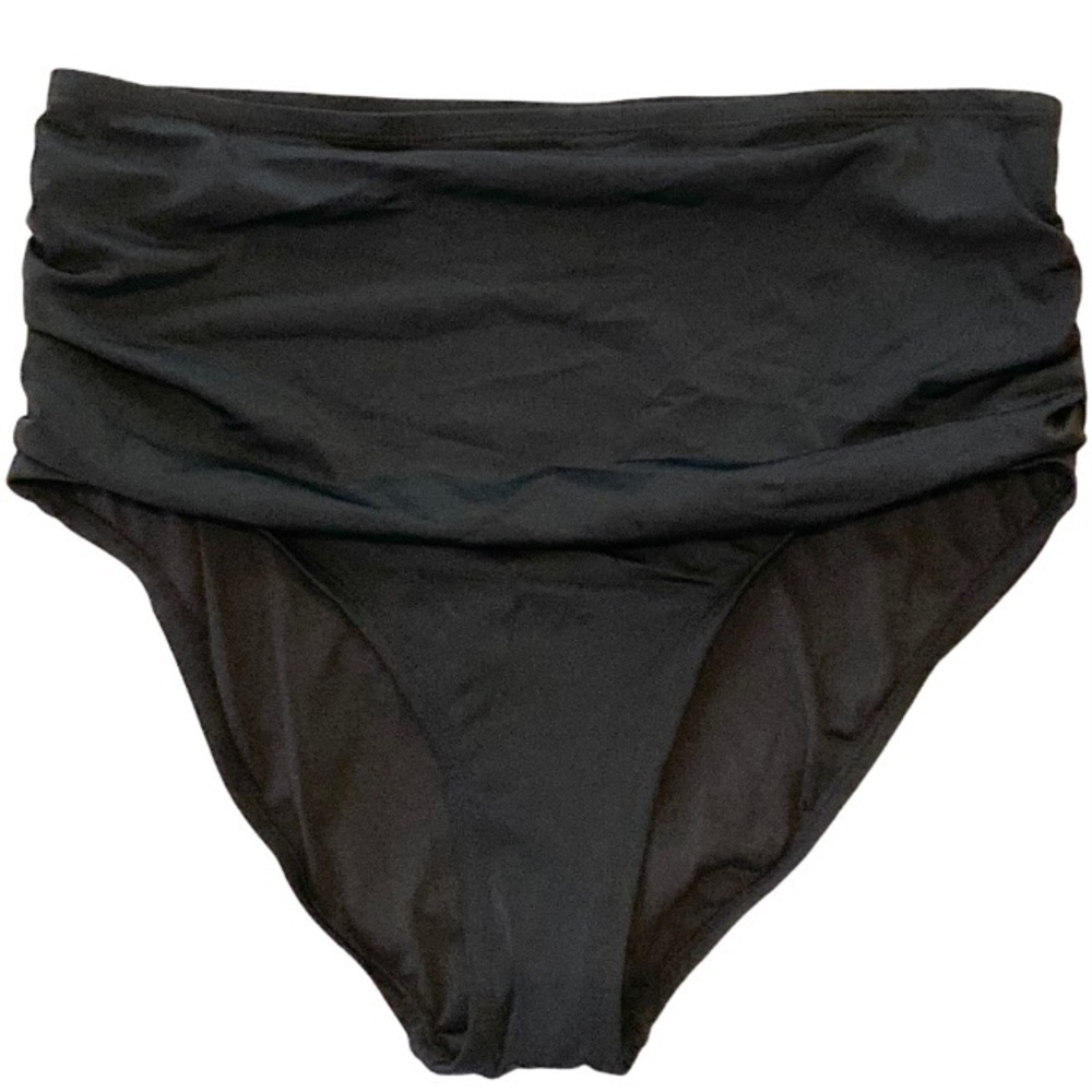 Boutique + Women’s Black Side Ruched Swim Bottom